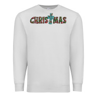Dove Grey christmas cross Premium Sweatshirt - AdoDesignShop