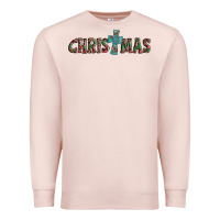 Pale Pink christmas cross Premium Sweatshirt - AdoDesignShop