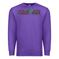 Purple christmas cross Premium Sweatshirt - AdoDesignShop
