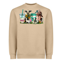 Mushroom cow coffee cups Heavyweight Sweatshirt - AdoDesignShop
