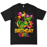 Black 3rd birthday girl t rex pink Premium Tee - CowGirlArtShop