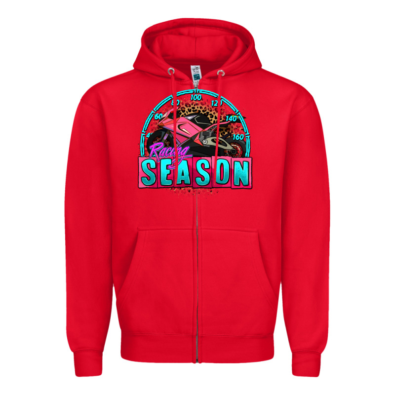 Racing Season Motorcycle Zipper Hoodie by AdoDesignShop | Teevron