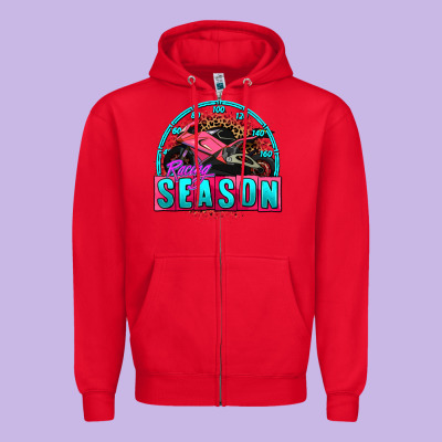 Racing Season Motorcycle Zipper Hoodie Designed By Adodesignshop