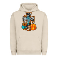 Pigment French Oak thankful cross Urban Hoodie - JahusDesignShop