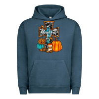 Pigment Midnight Navy thankful cross Urban Hoodie - JahusDesignShop