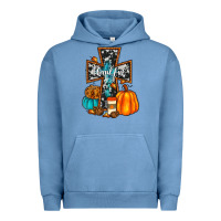 Pigment Pebble Blue thankful cross Urban Hoodie - JahusDesignShop