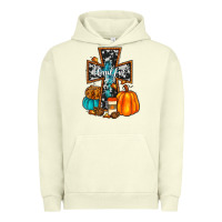Pigment Pistachio thankful cross Urban Hoodie - JahusDesignShop