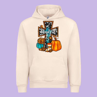 Thankful Cross Urban Hoodie Designed By Jahusdesignshop