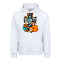 White thankful cross Urban Hoodie - JahusDesignShop