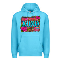 Xoxo Valentine's Day Pink Roses And Hearts Premium Hoodie | Teevron