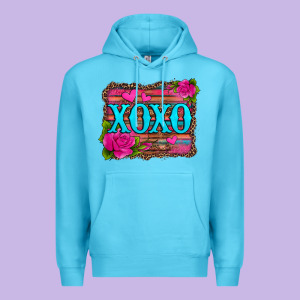 Xoxo Valentine's Day Pink Roses And Hearts Premium Hoodie Designed By Jasminsmagicworld