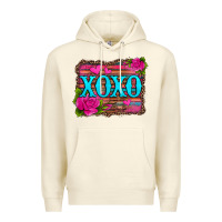 Sandshell xoxo valentine's day pink roses and hearts Premium Hoodie - Jasminsmagicworld