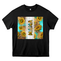 Black western mother's day mama with turquoise and sunflowers and leopard tu Heavy Core Tee - TumblerDesignByShophia