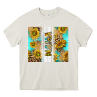 Cream western mother's day mama with turquoise and sunflowers and leopard tu Heavy Core Tee - TumblerDesignByShophia