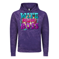 Cloud Purple wife mom boss Vintage Hoodie - FaDigitalArtStudio