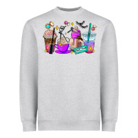 Heather Grey lash hustler coffee cups Heavyweight Sweatshirt - AdoDesignShop