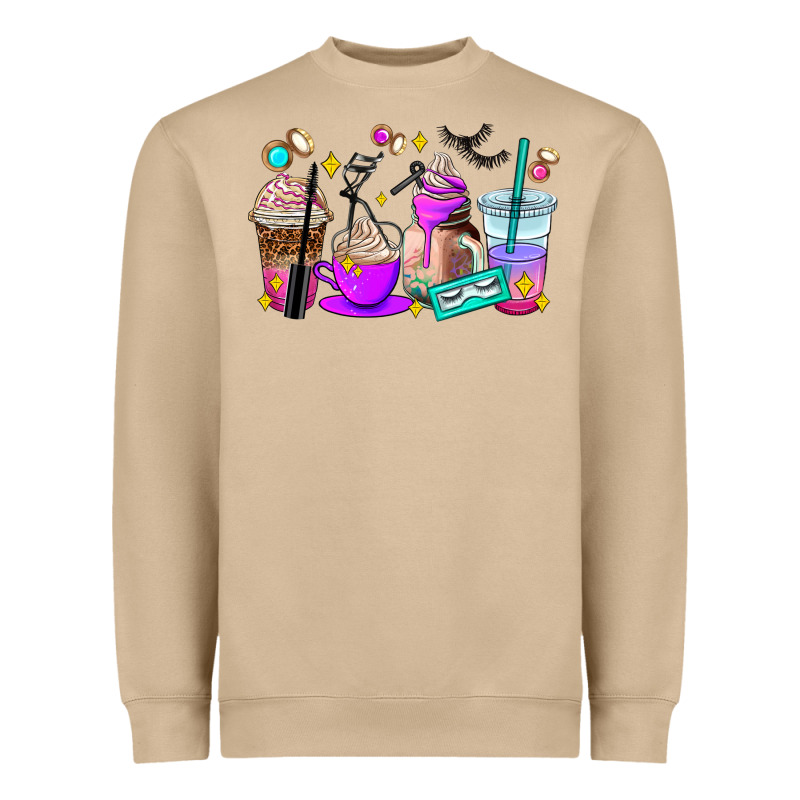 Lash Hustler Coffee Cups Heavyweight Sweatshirt by AdoDesignShop | Teevron