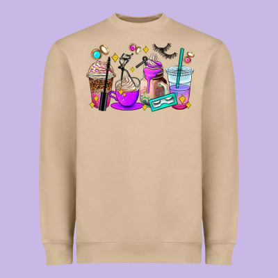 Lash Hustler Coffee Cups Heavyweight Sweatshirt Designed By Adodesignshop