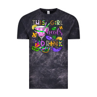 Cloud Black this girl needs a drink Vintage Tee - OliviaCreatesArt