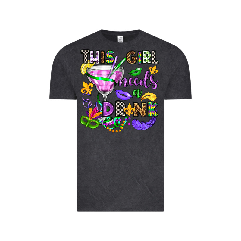 This Girl Needs A Drink Vintage Tee by OliviaCreatesArt | Teevron