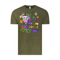 Vintage Olive this girl needs a drink Vintage Tee - OliviaCreatesArt