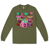 Army Green Western Mom Coffee Cups Long Sleeve Tee - BundleAndBundleShop
