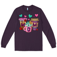 Plum Western Mom Coffee Cups Long Sleeve Tee - BundleAndBundleShop