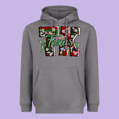Texas Tx Christmas Heavyweight Hoodie Designed By Adodesignshop