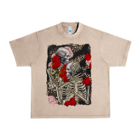 French Oak Two skeletons hugging Valentine's Day Urban Heavy Tee - FaDigitalArtStudio
