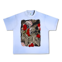 Grape Ice Two skeletons hugging Valentine's Day Urban Heavy Tee - FaDigitalArtStudio