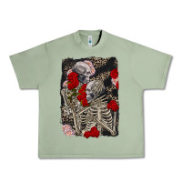 Oil Green Two skeletons hugging Valentine's Day Urban Heavy Tee - FaDigitalArtStudio