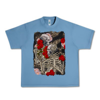 Pebble Blue Two skeletons hugging Valentine's Day Urban Heavy Tee - FaDigitalArtStudio