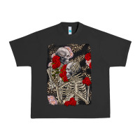 Pigment Black Two skeletons hugging Valentine's Day Urban Heavy Tee - FaDigitalArtStudio