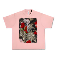 Salmon Two skeletons hugging Valentine's Day Urban Heavy Tee - FaDigitalArtStudio