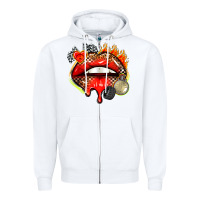 White race lips Zipper Hoodie - AdoDesignShop