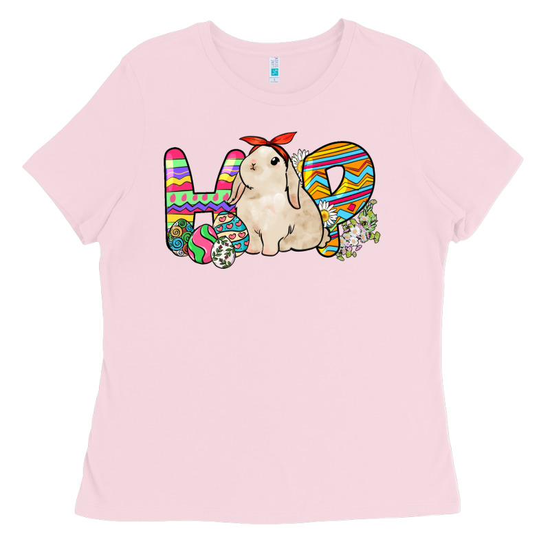 Hop Rabbit Easter Day Ladies Tee by HowdyJamesFarm | Teevron