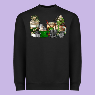 Veteran Coffee Cups Heavyweight Sweatshirt Designed By Adodesignshop