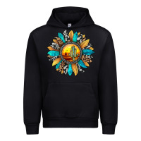 Black sunset sunflower Urban Hoodie - JahusDesignShop