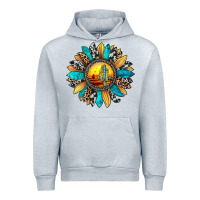 Heather Grey sunset sunflower Urban Hoodie - JahusDesignShop