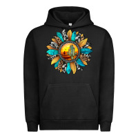 Pigment Black sunset sunflower Urban Hoodie - JahusDesignShop