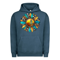 Pigment Midnight Navy sunset sunflower Urban Hoodie - JahusDesignShop