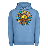 Pigment Pebble Blue sunset sunflower Urban Hoodie - JahusDesignShop
