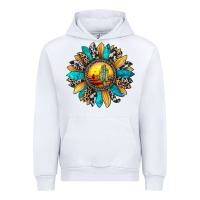 White sunset sunflower Urban Hoodie - JahusDesignShop