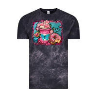 Cloud Black valentines day coffee cup and sweets Vintage Tee - OliviaCreatesArt