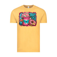 Vintage Mustard valentines day coffee cup and sweets Vintage Tee - OliviaCreatesArt