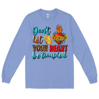 Colony Blue Don't Let Your Heart Be Troupled Long Sleeve Tee - BundleAndBundleShop