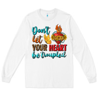White Don't Let Your Heart Be Troupled Long Sleeve Tee - BundleAndBundleShop