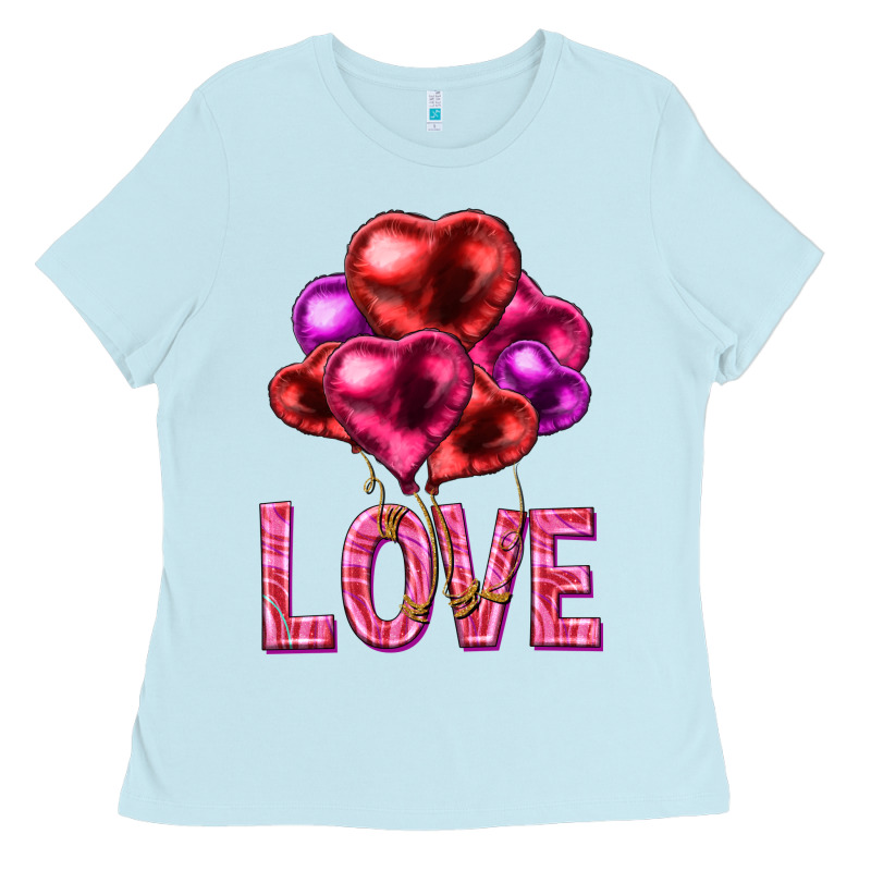 Love Heart Balloons Valentine's Day Ladies Tee by HowdyJamesFarm | Teevron