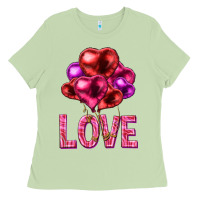Matcha Love heart balloons Valentine's Day Ladies Tee - HowdyJamesFarm
