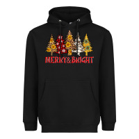 Black merry and bright leopard christmas trees Heavyweight Hoodie - AdoDesignShop